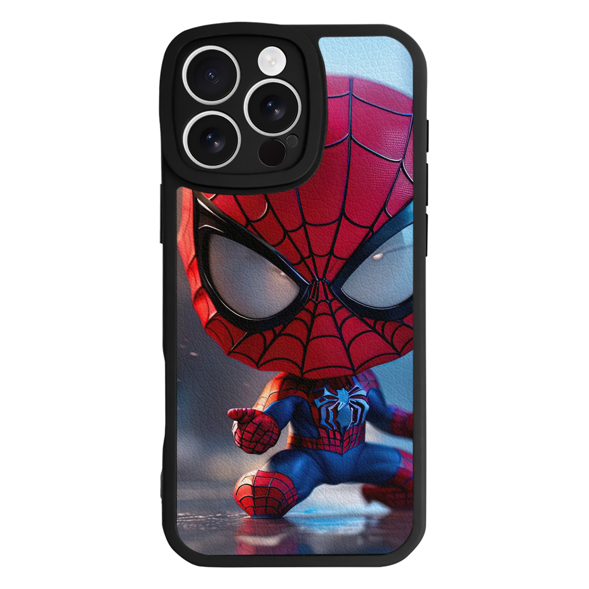 （画像用） Spider Man スパイダーマン 【iPhone 16シリーズ対応】シリコンスマホケース（レザー調） 材質：シリコン